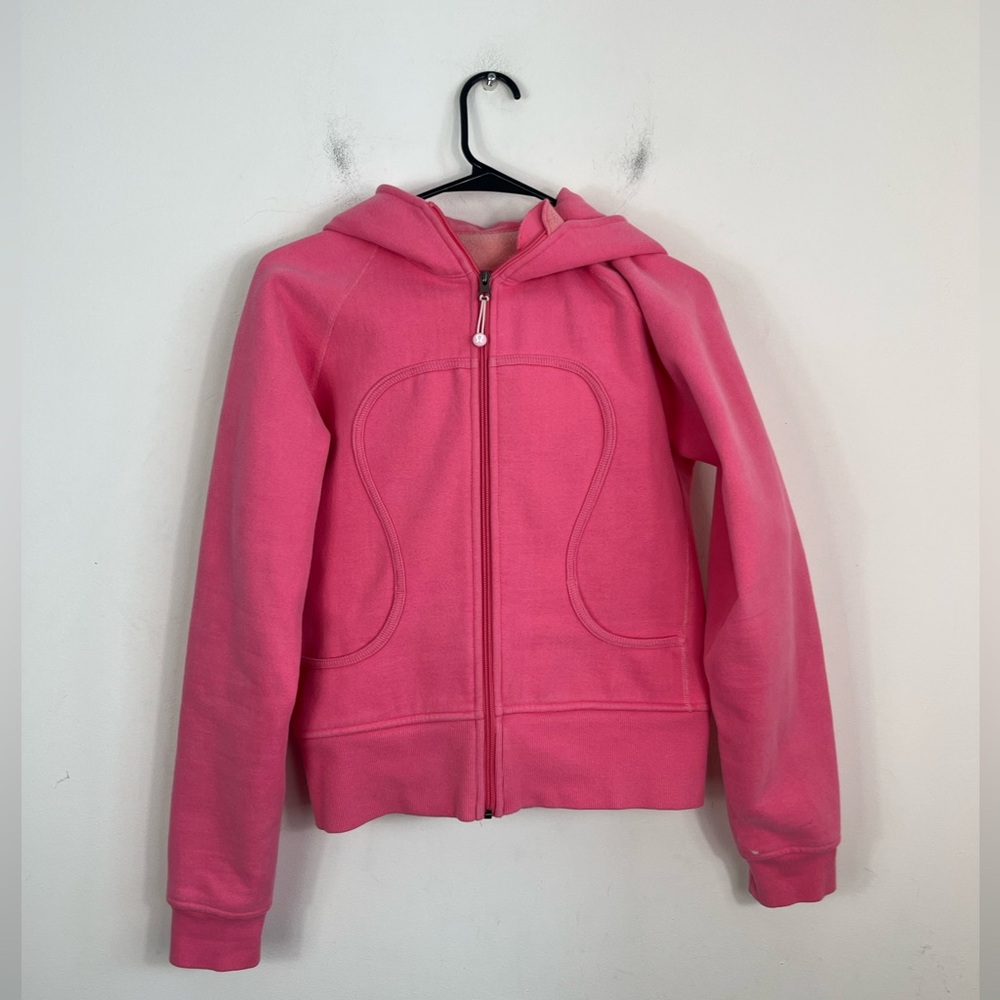 Lululemon Scuba Hoodie Stretch Lined Hoodie Pinkelicious Sz 10